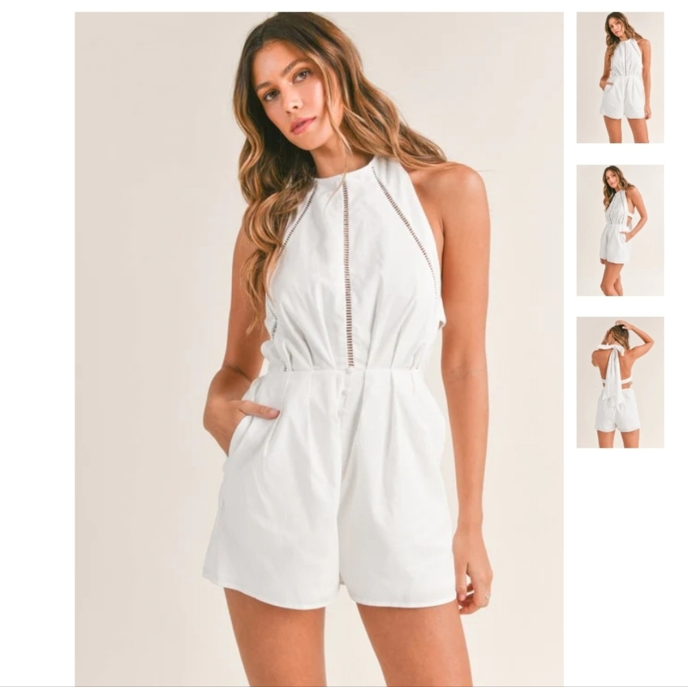 Mable White Romper